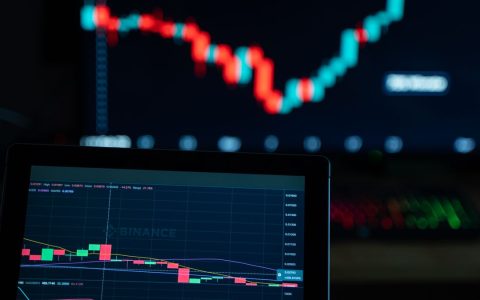 Detailed view of cryptocurrency trading charts on digital screens, showcasing market fluctuations.