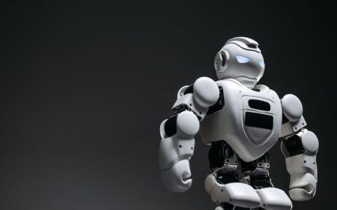 A futuristic robot, captured in a close-up studio shoot, showcasing innovation and design.